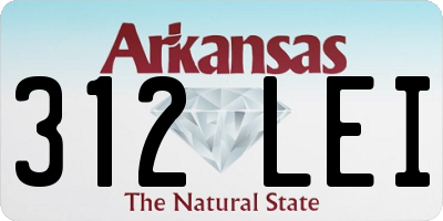 AR license plate 312LEI