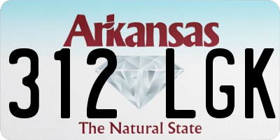 AR license plate 312LGK