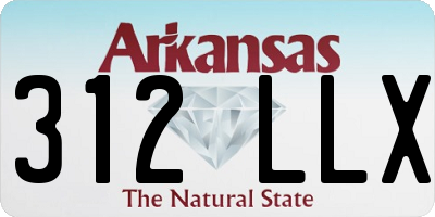 AR license plate 312LLX