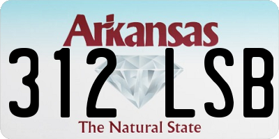 AR license plate 312LSB