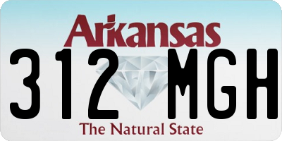 AR license plate 312MGH