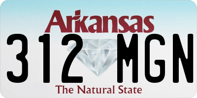 AR license plate 312MGN