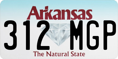 AR license plate 312MGP