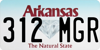 AR license plate 312MGR