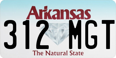 AR license plate 312MGT