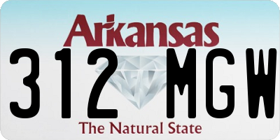 AR license plate 312MGW