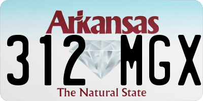 AR license plate 312MGX