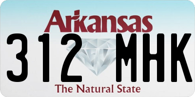 AR license plate 312MHK