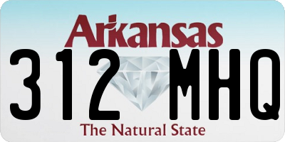AR license plate 312MHQ
