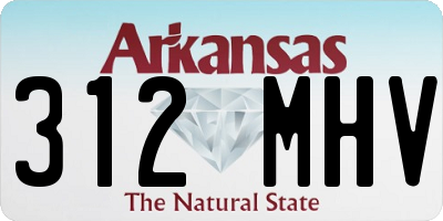 AR license plate 312MHV