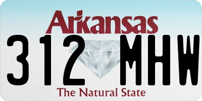 AR license plate 312MHW