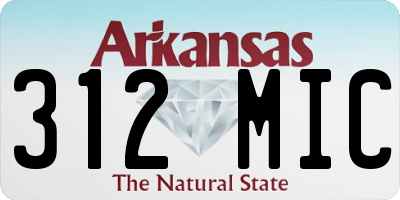 AR license plate 312MIC