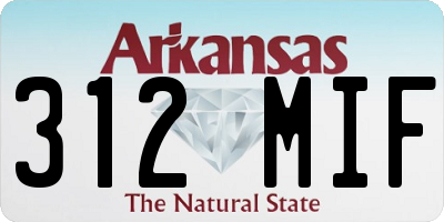 AR license plate 312MIF