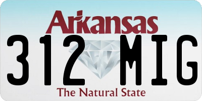 AR license plate 312MIG