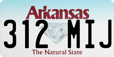 AR license plate 312MIJ