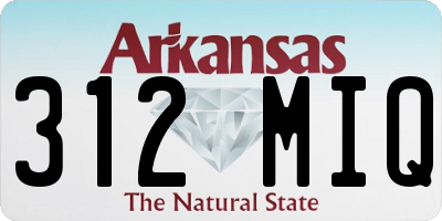 AR license plate 312MIQ