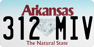 AR license plate 312MIV