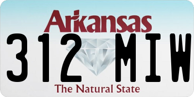 AR license plate 312MIW