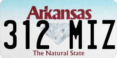 AR license plate 312MIZ