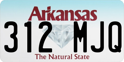 AR license plate 312MJQ