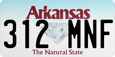AR license plate 312MNF