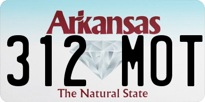 AR license plate 312MOT