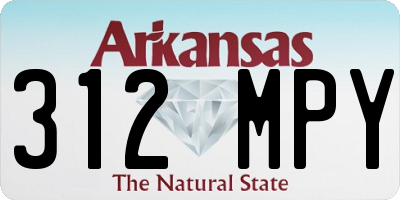 AR license plate 312MPY