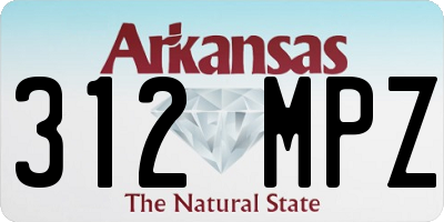 AR license plate 312MPZ