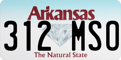 AR license plate 312MSO