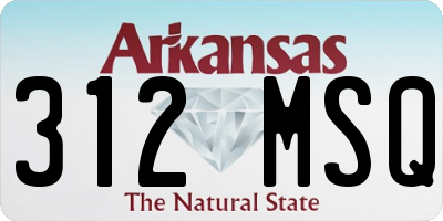 AR license plate 312MSQ