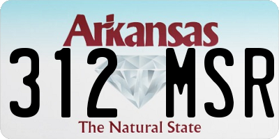 AR license plate 312MSR