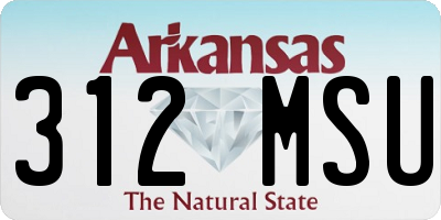 AR license plate 312MSU