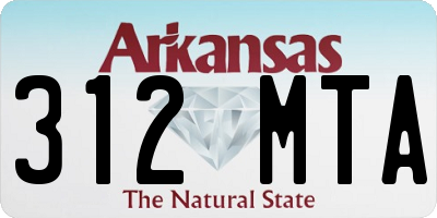 AR license plate 312MTA