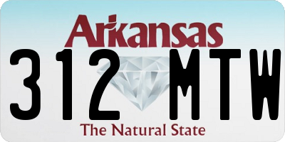 AR license plate 312MTW