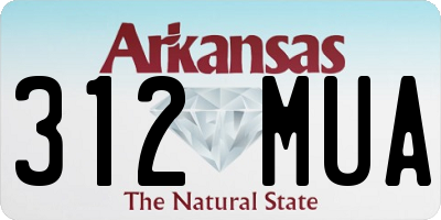 AR license plate 312MUA