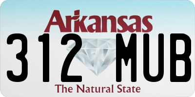 AR license plate 312MUB