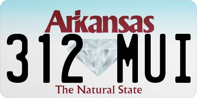 AR license plate 312MUI