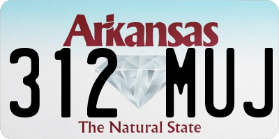 AR license plate 312MUJ