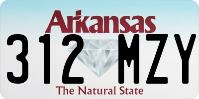 AR license plate 312MZY