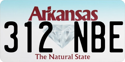 AR license plate 312NBE