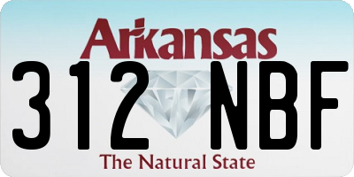 AR license plate 312NBF
