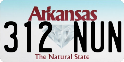 AR license plate 312NUN