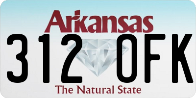 AR license plate 312OFK