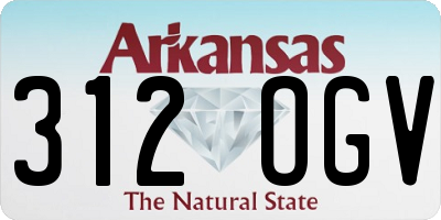 AR license plate 312OGV