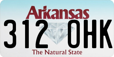 AR license plate 312OHK
