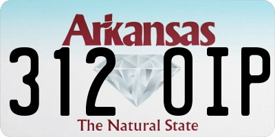 AR license plate 312OIP
