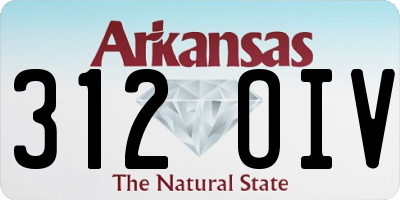 AR license plate 312OIV