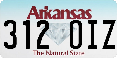 AR license plate 312OIZ