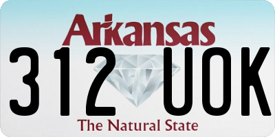 AR license plate 312UOK
