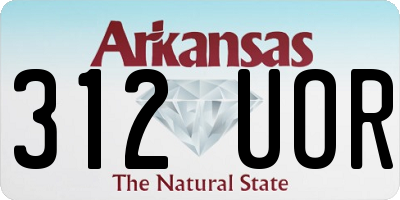 AR license plate 312UOR